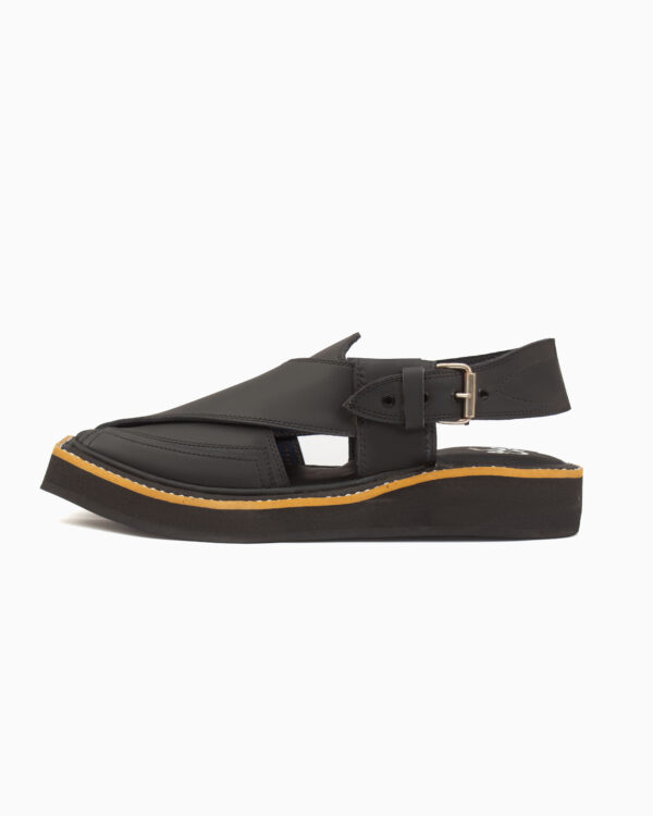 Matte Black Kaptaan Chappal (CK-102) - Image 6