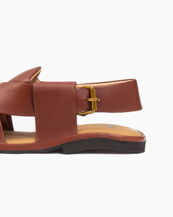 Burgundy Peshawari Chappal (CK-201) - Image 5