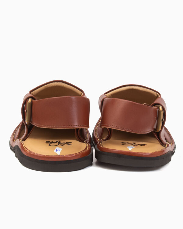 Burgundy Peshawari Chappal (CK-201) - Image 3