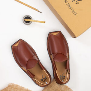Burgundy Peshawari Chappal (CK-201)