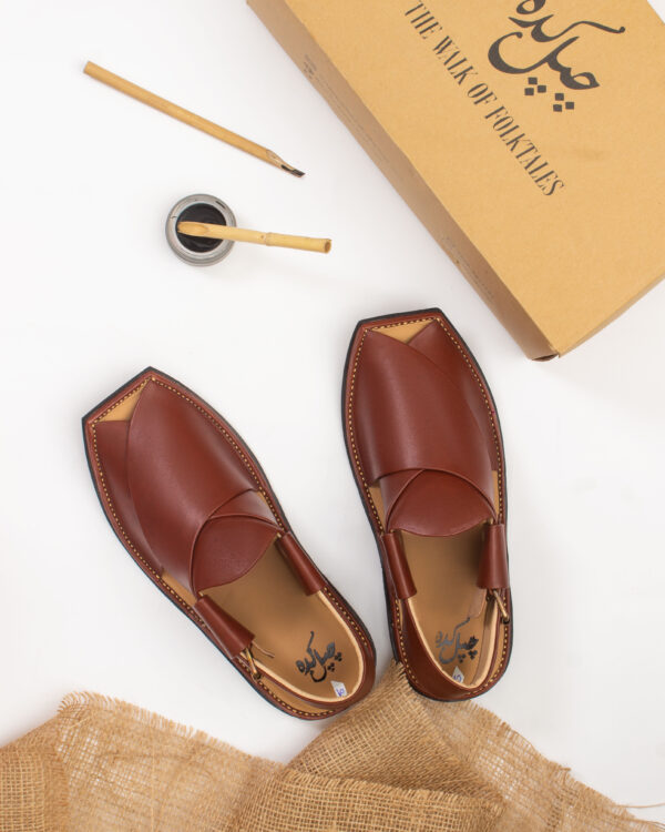 Burgundy Peshawari Chappal (CK-201)