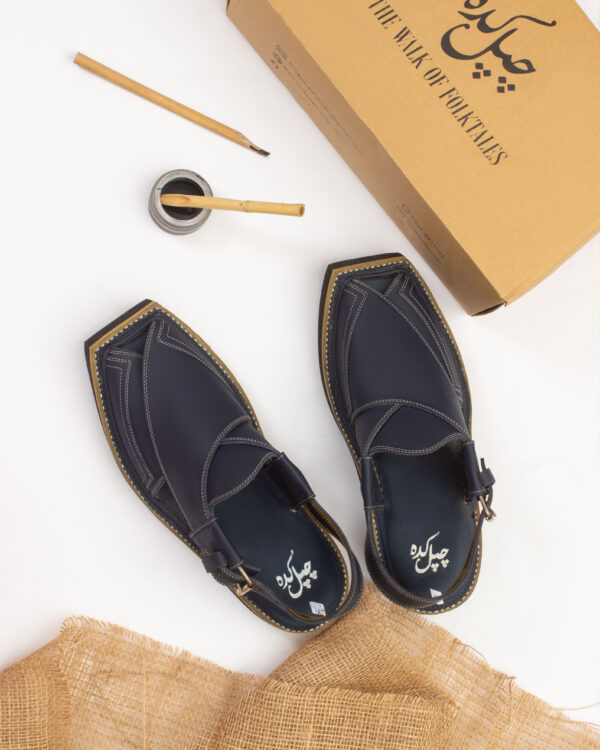 Matte Navy Kaptaan Chappal (CK-103)